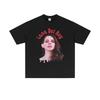 Sängerin Lana Del Rey Gesicht Grafik T-Shirt Herren Damen Freizeit Baumwolle Oversized Kurzarm T-Shirts Männliche Mode Vintage Streetwear