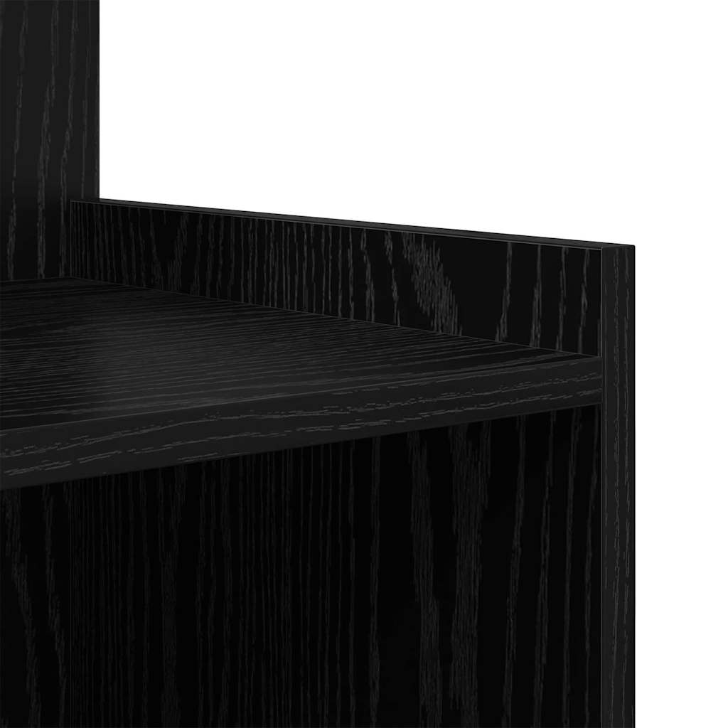 Nightstand 2 Pcs Black Oak Effect 40 X 35 X 60 Cm