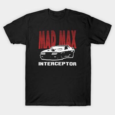 Herren Schwarzes Print-T-Shirt Super Großes T-Shirt Mad Max Interceptor V1 No-Cut Transferpapier Druck Baumwoll-T-Shirt