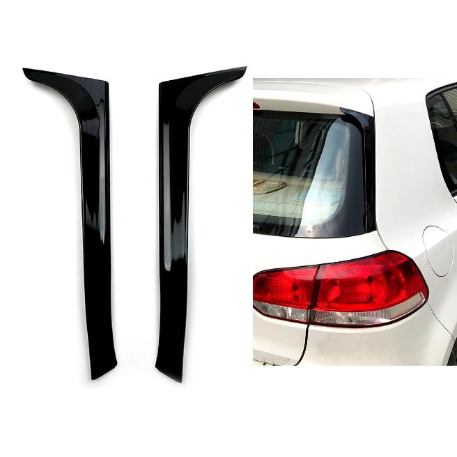 Rear Window Side Trunk Spoiler Canards Splitter Fit For VW Golf 6 MK6 2008-2013 Accessories Glossy Black ABS
