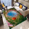 Blue Sky Flowers Trees Carpet Living Room Bedroom Kitchen Sofa Table Balcony Carpet Anti Slip Washable Exquisite Home Decoration