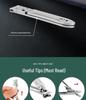 Foldable Stainless Steel Flat-Edge Nail Clippers - Portable Manicure and Toenail Tools.