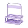 6 Bottle Wine Bottle Carrier Plastic Drink Display Stand Folding Beverage Carrier with Handle Portable Wine Storage Basket for Bar BBQ Picnic