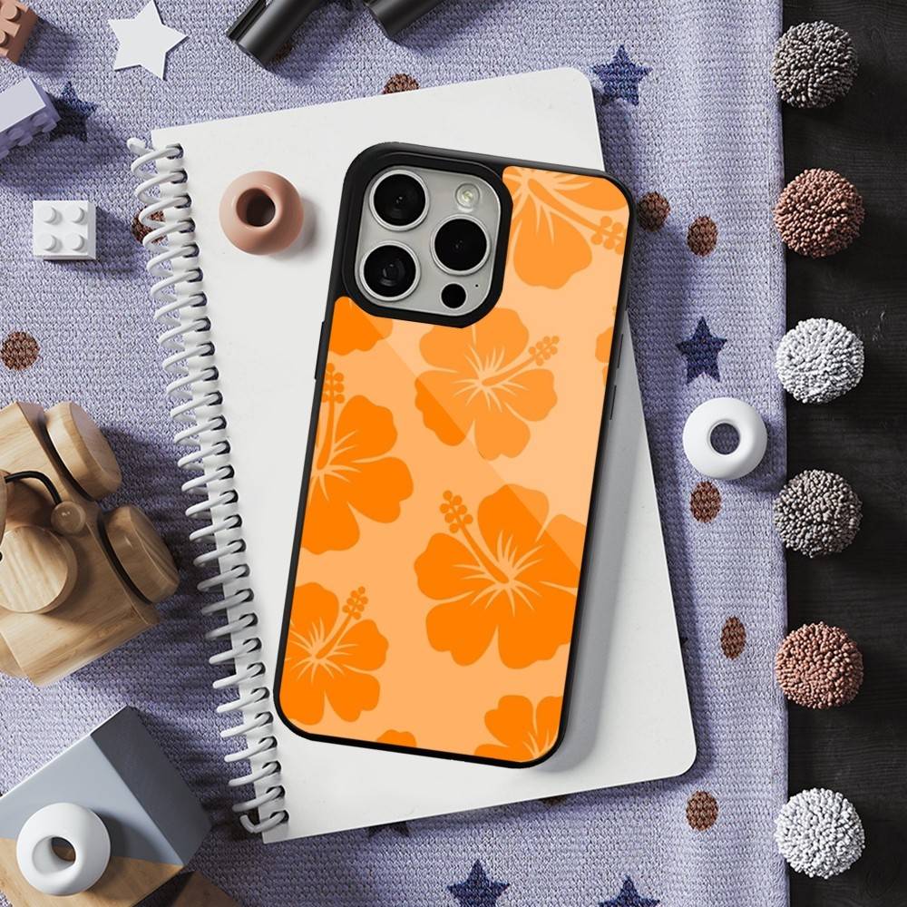 Hibiscus Hawaiian Flower For iPhone 12,Pro,16,15,Mini,13,17,Max,11,14,Plus,For Magsafe,Magnetic Wireless Charging Case