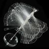 120 Sticks Nail Art Color Chart Display Stand Spiral Removable Portable Fan Shaped Nail Sample