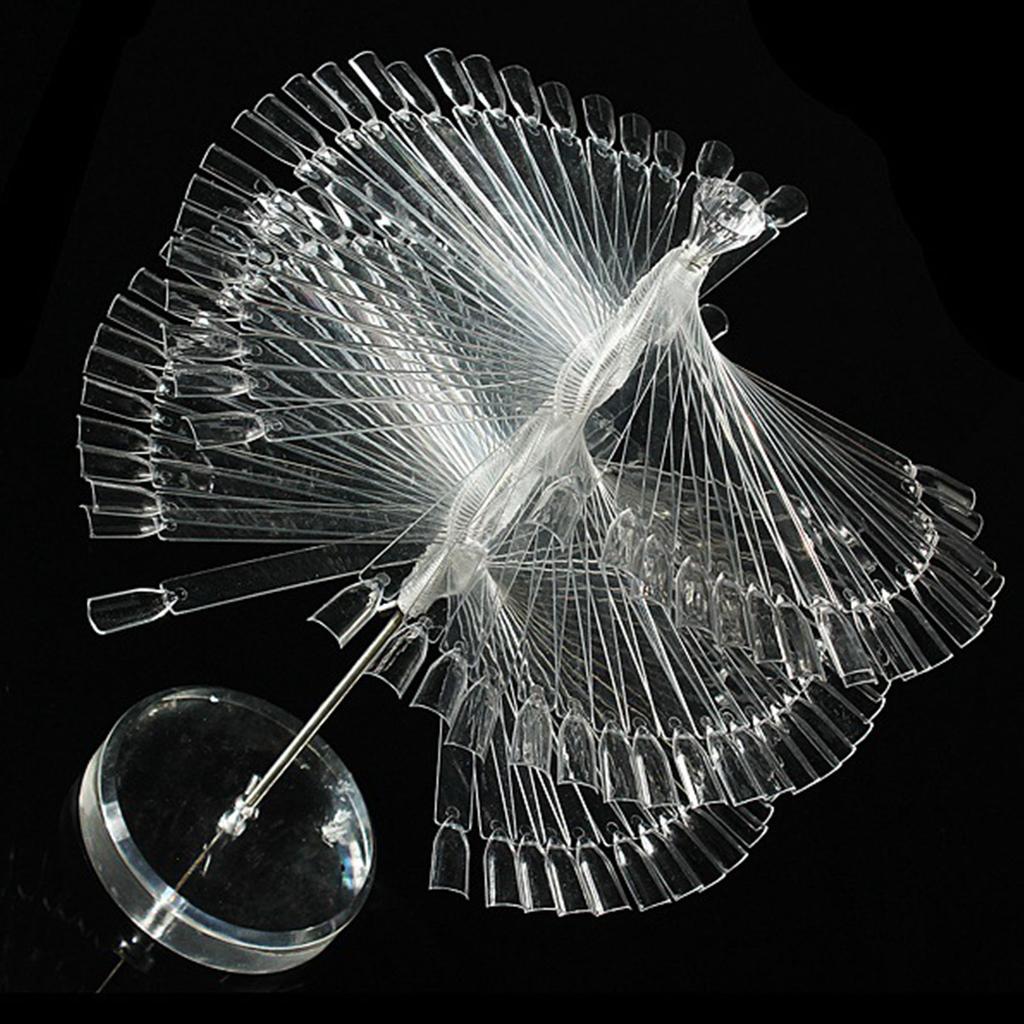 120 Sticks Nail Art Color Chart Display Stand Spiral Removable Portable Fan Shaped Nail Sample