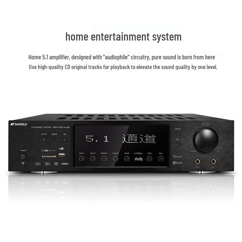 SANSUI DM-20A 5.1 Channel Home Theater Amplifier CN plug (adapter included)