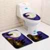 Dýňová lampa Koupelna Toaleta Třídílná podlahová rohožka Vstupní rohožka Koupelnový koberec