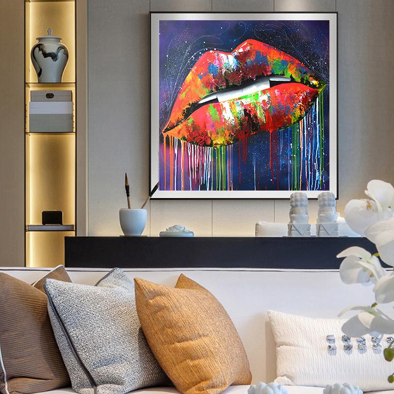 

Современные красочные модные женские сексуальные губы живопись Cuadros холст художественные постеры и принты скандинавская настенная картина для гостиной