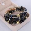 Bohemian Charm Beads Wrap Bracelets,Vintage Crystal, Turquoise, And Agate Beaded Multi-Layered Bracelet/Bangle