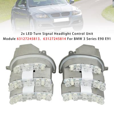 2x Blinker Scheinwerfer Steuergerät Modul 63127245813 14 Für BMW 3 E90 E91