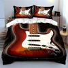 Gitarren-Print Bettwäscheset, Musikstil Dekor Bettwäscheset (1 Bettbezug, 2 Kissenbezüge, Bettdecke nicht enthalten)