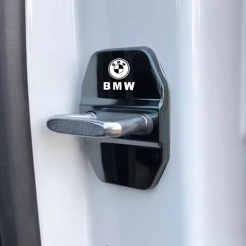 FA54Pcs Zinc Alloy  Car Door Lock Buckle Protection Cover Anti-Collision Shock Absorbing Cushion Stickers For BMW G80 G06 G07 G42 G