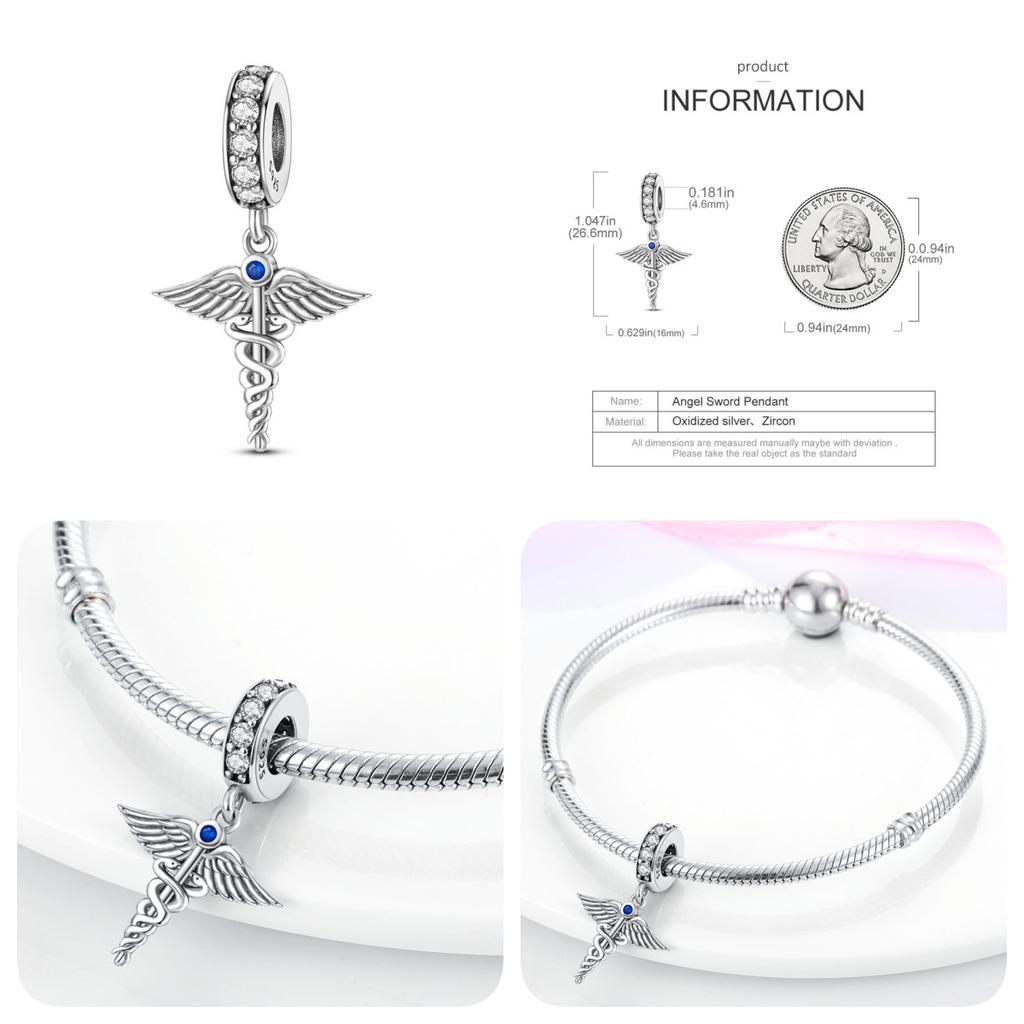 Compatible With Pand 3mm Authentic Bracelets Landmark Building Collection Charm Ideal For Women Jewellery Do It Yourself Bead Charms New Items
