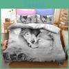 Luxurious Wolf Series 3d Digital Print Bedding Set Includes 3 Pieces For Bed Cover 4 Pieces For Bedding Set
