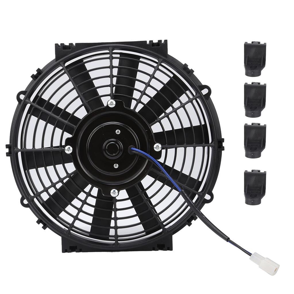 10in Slim Electric Cooling Fan Radiator 24V 80W 2100RPM 10 Straight Blades Universal for Car