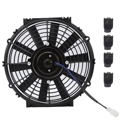 10in İnce Elektrikli Soğutma Fanı Radyatörü 24V 80W 2100RPM 10 Düz Bıçak Evrensel Araba İçin