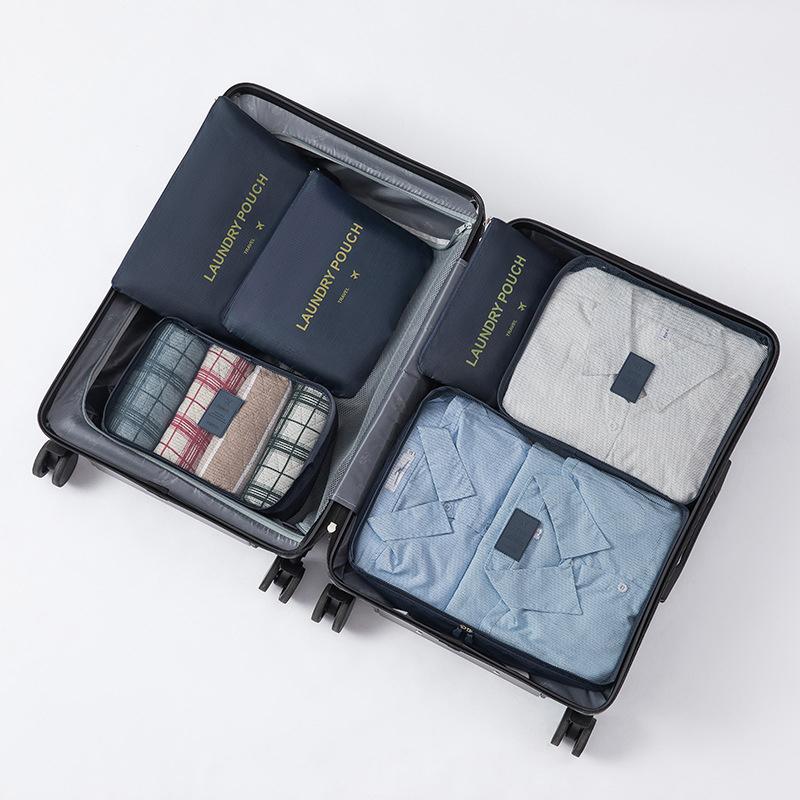 

6- peças Великий розмір Органайзер для подорожей Портативний Органайзер для валізи Сумка для одягу, взуття, косметики Органайзер для багажу Сумка для зберігання в подорожі