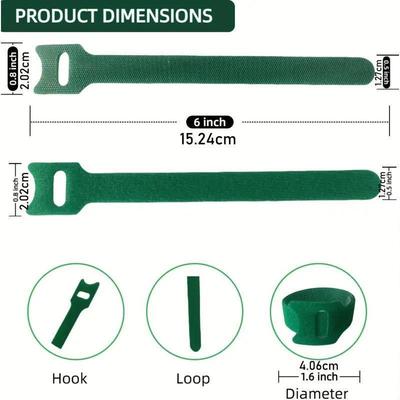 50/100 Pezzi Fascette per Piante Riutilizzabili Antiscivolo in Nylon con Chiusura a Velcro Fascette Regolabili da Giardinaggio per Supporto Sicuro delle Piante