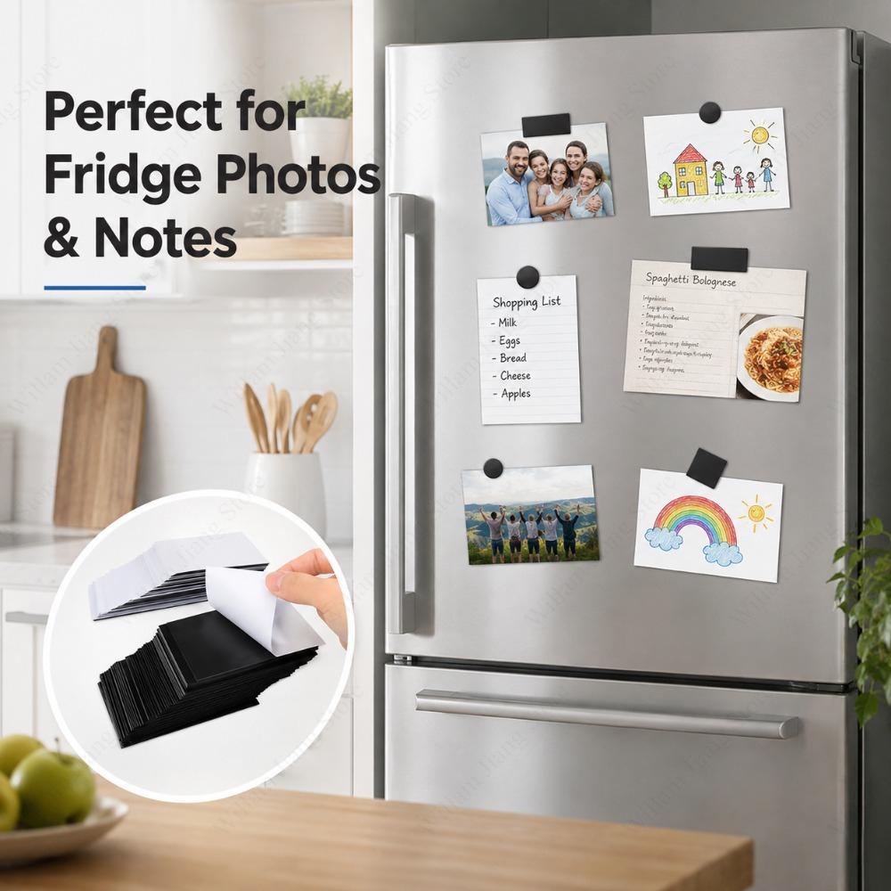Flexible Self Adhesive Magnetic Sheet Rubber Magnet Mat Easy Peel Backing for Fridge Photos Crafts Signs and DIY Decoration