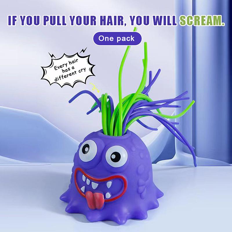 New Novelty Funny Hair Pulling Will Be Screaming Little Monster Kids Decompress Toys Christmas Creative Fun Educational Toys