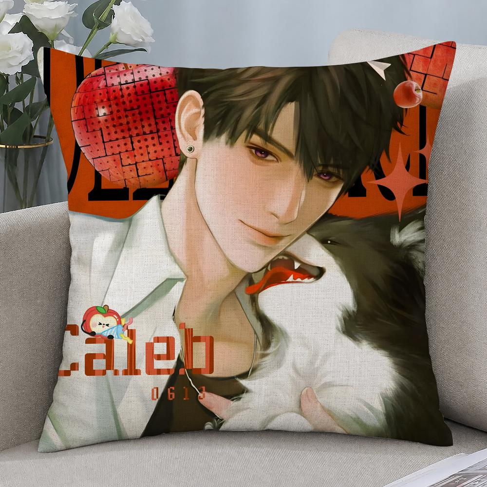 Game Caleb Love and Deepspace Cushion Cover Cushion Covers Natural Linen Breathable Sofa Bedroom Decor Pillowcase