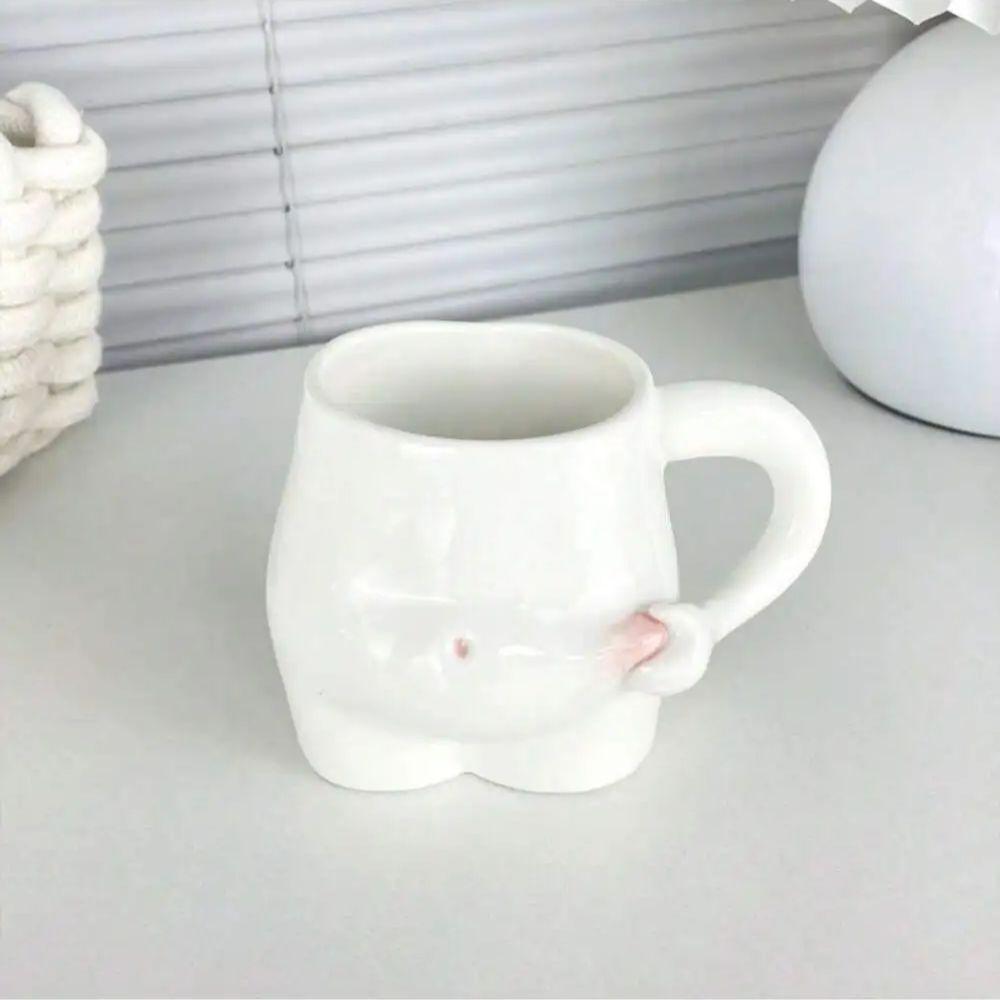 1pc Ceramic Cup,330ml/30oz Cup, Hand Squeeze Belly Coffee Mug, Body Art Coffee Cup, Creative Birthday Gift