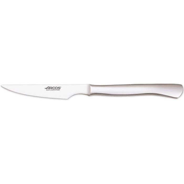 Couteau à steak - ARCOS - Monobloc - Lame 11 cm - Acier inoxydable - Design élégant