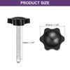 uxcell Clamp Screw Knobs 4 Pcs M6 x 50mm Hexagon Star Knob Plastic Grip