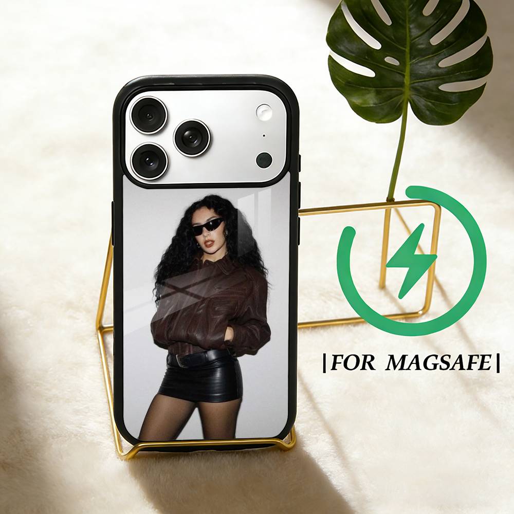 

Чехол для телефона Singer C-Charli xcx для iPhone 17 16 15 14 13 12 Pro Max Plus для Magsafe Зеркальный Беспроводной Магнитный Чехол iPhone12mini