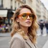 Fashionable Large-frame Pilot Sunglasses With Sun Protection And Retro Vibe-blocking Uv Protection Glasses 3084