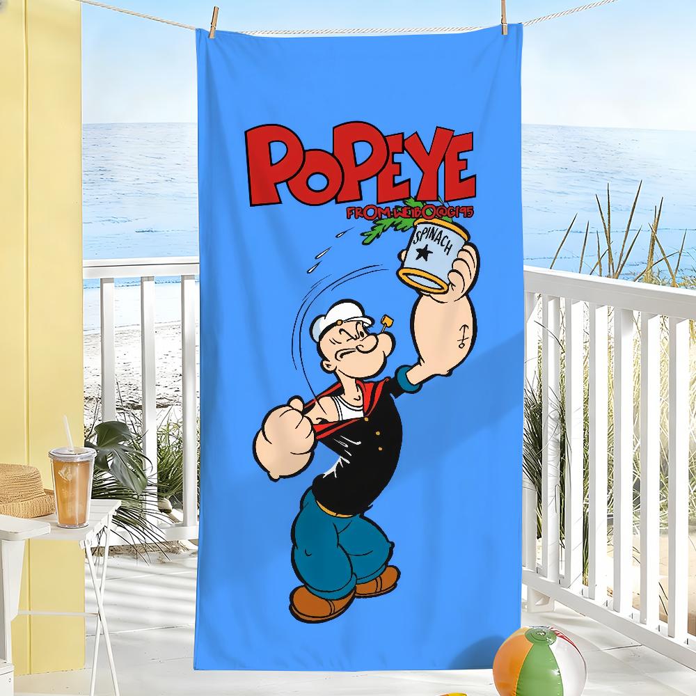 Cartoon P-Popeye-S Cool Towel Soft Pool Gift For Travel Gym Shower Camping Quick Dry Sports Large Beach Towels