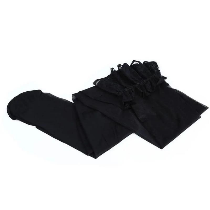 1 Set Sexy Women Lace Garter Top Stockings Socks and Suspender Garter Belt Lady Fashion Solid Thigh-Highs Stocking Set