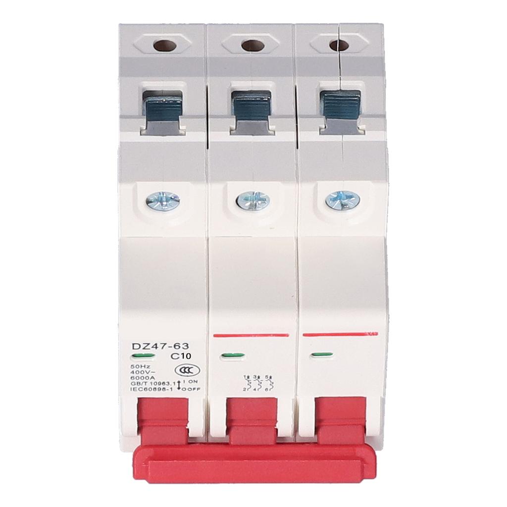 Leitungsschutzschalter Miniatur DIN-Schienenmontage PC-Abdeckung Haushaltsluftschalter AC 400V 3P DZ47?6363A