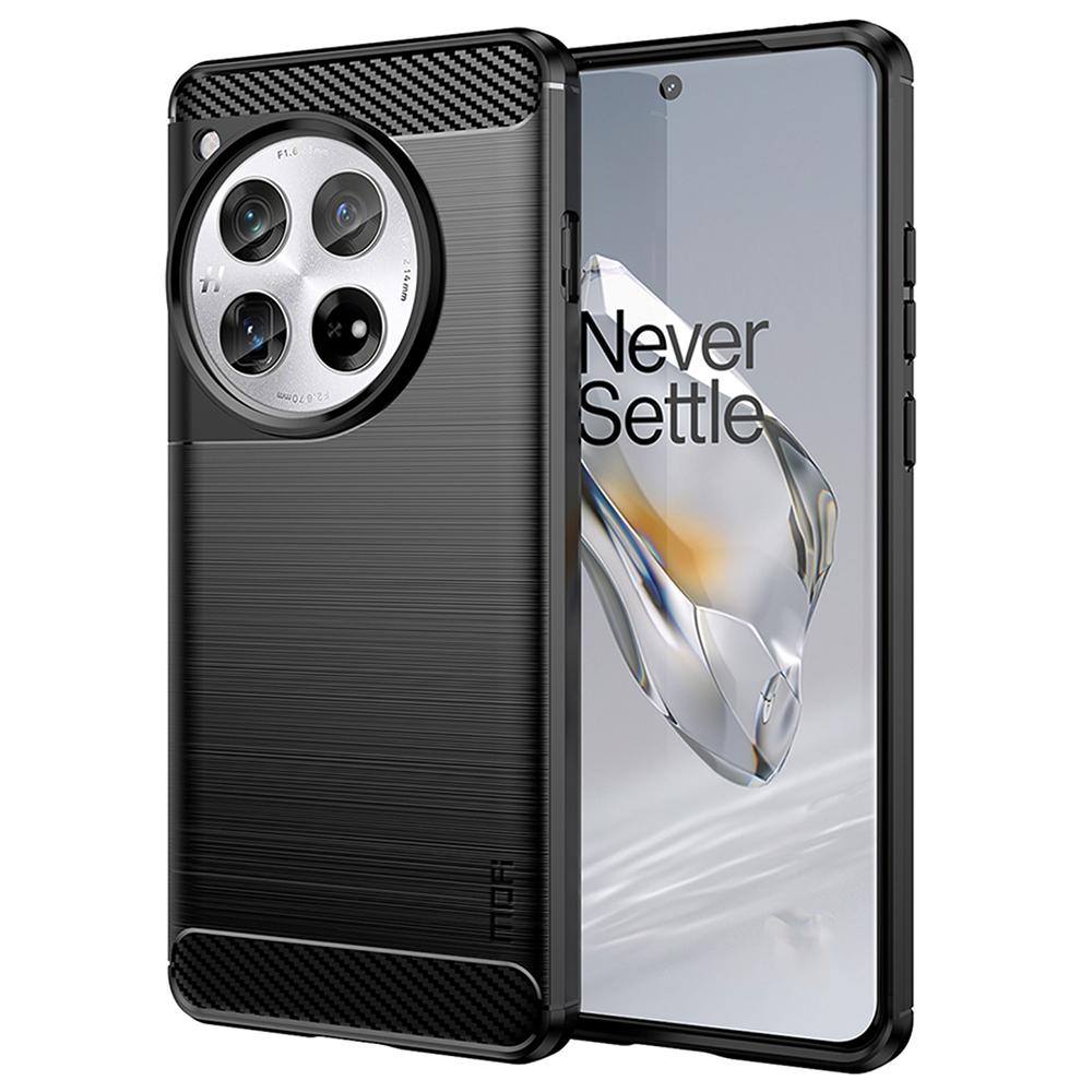 

MOFI JK Series-1 Чехол из ТПУ для OnePlus 12 5G с текстурой углеродного волокна, чехол для телефона из ТПУ Black