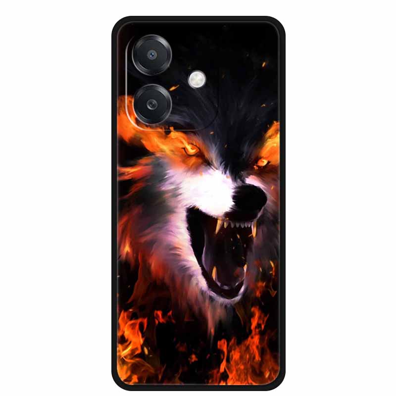 For OPPO A5 5G Case A5 Pro 4G 5G Silicone Wolf Lion TPU Soft Phone Case For OPPO A5 Pro 5G Back Cover Cartoon Shockproof Shell