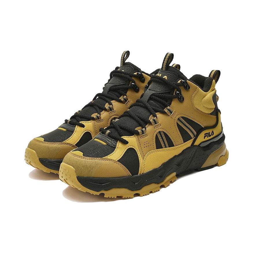 FILA Trek 1S Fabric Synthetic Leather Fleece Versatile Comfortable Shock Absorbing Wear Resistant Mid Top Casual Shoes Men Casual Shoes F12M342125FBH