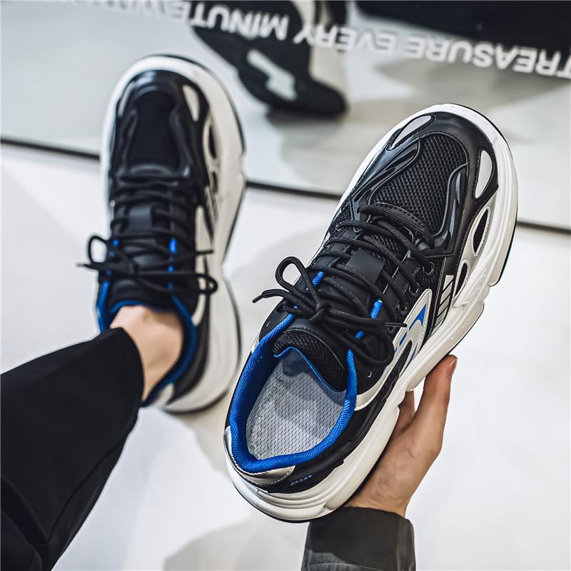 Sports Shoes Street Fashion Simple Casual Shoes New High Quality Breathable Thick-Soled Rubber Mesh Shoes Sneakers For Mens
