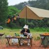 1PC Outdoor Camping Stainless Steel Folding Table Camping Barbecue Portable Multi Functional Tea Table