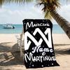 Customizable personalized beach towels Marcus and Martinus themed designs.Suitable for the beach, yoga, sports;ideal as beach accessories