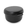 World Create Yayoi Touen Round Rice Container, Black, 1 Go (15962)