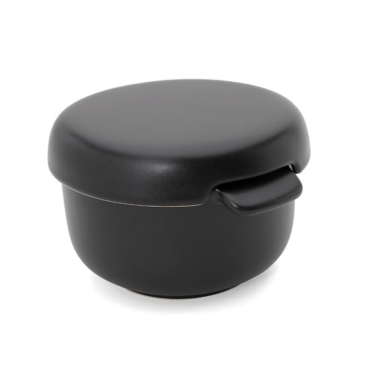 World Create Yayoi Touen Round Rice Container, Black, 1 Go (15962)