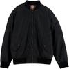 FW24 Reversible Baseball Collar Zip-Up Long Sleeve Jacket Men Jackets Black CT734-UWF