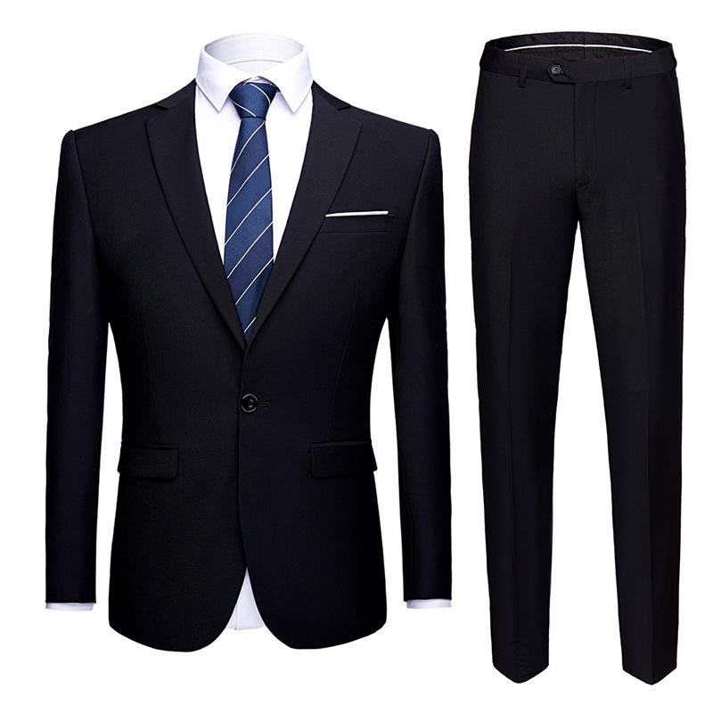 Korean Style Slim Fit Men's Professional Wedding Suit Set