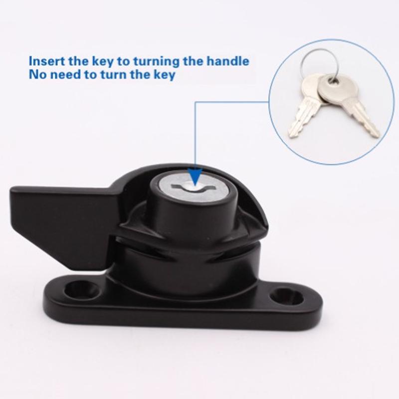 1pcs Zinc Alloy Heavy Duty Window Lock Anti Rust Design Right/Left Window Lock  with Keys Included for Sliding Doors and Window