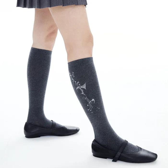 HLMN & HARP KNEE SOCKS / GRAY