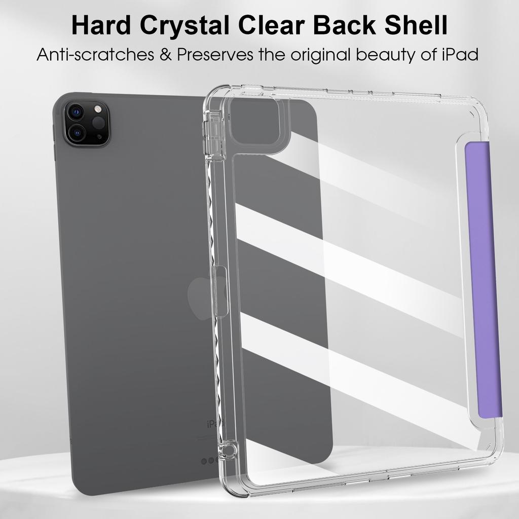 Oem Odm Shockproof High Transparent Crystal Tri-Folding Tabelet Cases for Ipad Pro 11 2018/2020/2021/2022 Tablet Cover