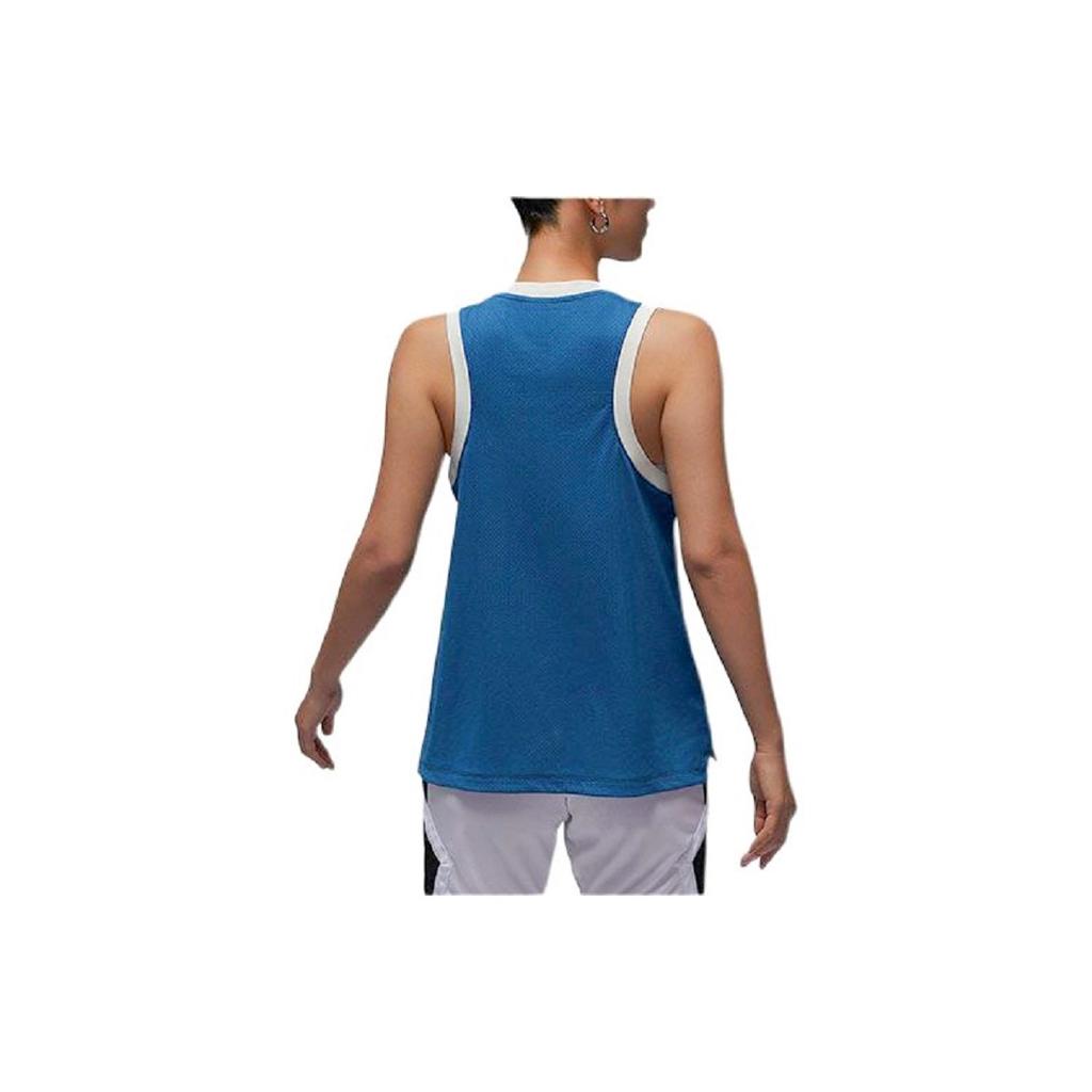 Jordan Loose Breathable Comfortable Tank Top Women Tops Industrial-Blue Sail-White FN6688457