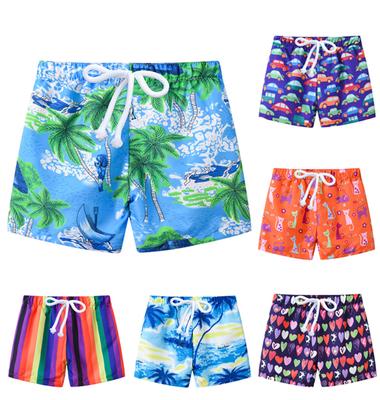 Summer Kids Boy Swimming Trunks Swim Shorts Pants Striped Stretch Beach Swimwear