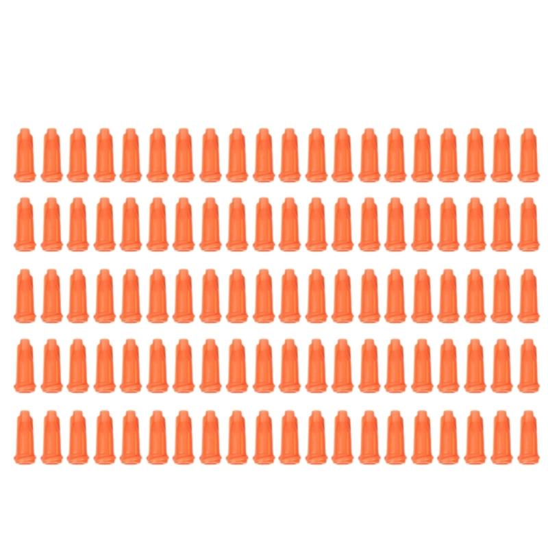 100pcs Syringes Tip Featuring Sturdy Plastic Construction For Precise Glues Control In Black White Orange Various Color Option